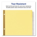Office Jansan | Avery 11115 Big Tab 11 in. x 8.5 in. 8-Tab Double-Sided Gold Edge Reinforcing Insertable Dividers - Clear/Buff (24/Box) image number 7