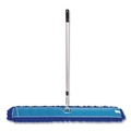 Mops | Gritt Commercial GRI17460T 60 in. x 5 in. Microfiber Head 40 in. to 72 in. Silver Aluminum Handle Dust Mop with Telescopic Handle - Blue (1-Kit) image number 0