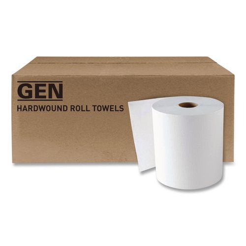 Labor Day Sale! Save $30 off $199! | GEN GENHWTWHI 80 in. x 600 ft. 1-Ply Hardwound Roll Towels - White (7200/Carton) image number 0