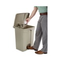 Trash & Waste Bins | Safco 9922TN 17 Gallon Large Capacity Plastic Step-On Receptacle - Tan image number 2