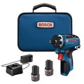 Electric Screwdrivers | Factory Reconditioned Bosch GSR12V-300HXB22-RT 12V Max Brushless Lithium-Ion 1/4 in. Cordless Hex Two-Speed Screwdriver Kit with 2 Batteries (2.0 Ah) image number 0