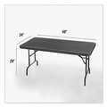 Folding Tables | Iceberg 65507 IndestrucTable 48 in. x 24 in. x 29 in. Commercial Folding Table - Rectangular Charcoal image number 3