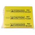 Safety Equipment | Rubbermaid Commercial FG425200YEL 16.5 in. x 20 in. 16 oz. Caution Wet Floor Over-the-Spill Pad (22 Sheets/Pack) image number 3