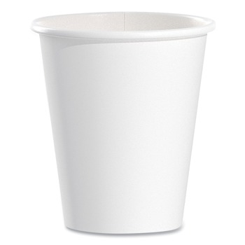 SOLO 376W-2050 6 oz. Single-Sided Poly Paper Hot Cups - White (1000/Carton)