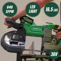 Band Saws | Metabo HPT CB3612DAM 36V MultiVolt Brushless Lithium-Ion Cordless Deep Cut Band Saw Kit (4 Ah) image number 3