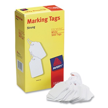 Avery 2.75 in. x 1.69 in. Medium-Weight Marking Tags - White (1000/Box)