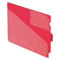 File Folders | Pendaflex 13541 1/3-Cut Center Position Letter Size Colored Poly End Tab Out Guides - Red (50/Box) image number 0