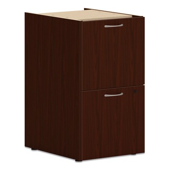 HON 15 in. x 20 in. x 28 in. 2 Legal/Letter-Size File Drawers Left or Right Mod Support Pedestal - Traditional Mahogany