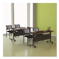  | Alera ALEVA737260BK Valencia 57.88w x 19.75d x 28.5h Flip Training Table Base with Modesty Panel - Black image number 7