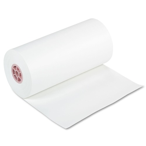 Mothers Day Sale! Save an Extra 10% off your order | Pacon P5618 40 lbs. 18 in. x 1000 ft. Kraft Paper Roll - White (1 Roll) image number 0