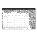 Calendars & Planners | Blueline C2917001 12-Month (Jan to Dec): 2026 17.75 in. x 10.88 in. Monthly Coloring Artwork Desk Pad Calendar - Black Binding/Clear Corners image number 3
