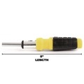 Screwdrivers | Great Neck 92018 34-Piece 8 in. Long Handle Hex/Phillips/Slotted/Star Bits Metric/SAE Sockets Ratcheting Screw/Nut Driver Set - Yellow/Black Handle image number 5