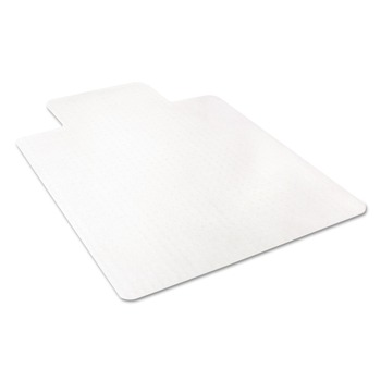 Deflecto 45 in. x 53 in. Wide Lipped EconoMat Occasional Use Chair Mat for Low Pile Carpet - Clear