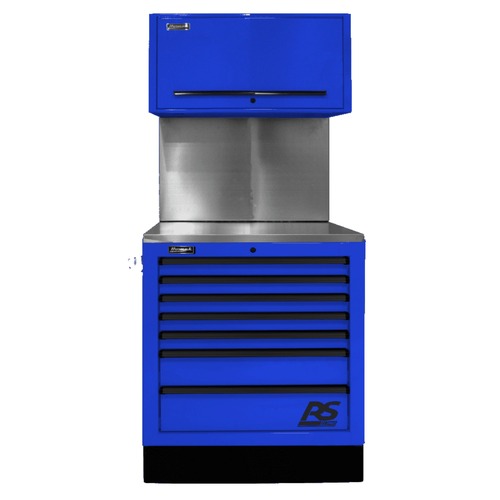 Cabinets | Homak BLCTS36003 36 in. CTS Conversion Kit with Solid Backsplash - Blue image number 0
