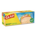 Food Service | Glad 57263 6.63 in. x 5.88 in. Zipper Food Storage Sandwich Bags - Clear (12 Boxes/Carton) image number 3