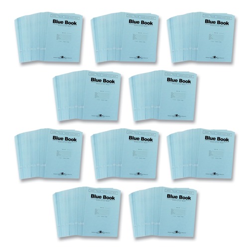 Notebooks & Pads | Roaring Spring 77516 11 in. x 8.5 in. Sheets Examination Blue Book - Blue Cover (500/Carton) image number 0