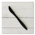 Food Service | Boardwalk BWKKNIFEBLPP Mediumweight Polypropylene Plastic Knife Cutlery - Black (1000/Carton) image number 3