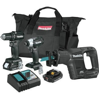 Factory Reconditioned Makita CX300RB-R 18V LXT Lithium-Ion Sub-Compact Brushless Cordless 3-Pc. Combo Kit Factory Reconditioned Makita CX300RB-R 18V LXT Lithium-Ion Sub-Compact Brushless Cordless 3-Pc. Combo Kit