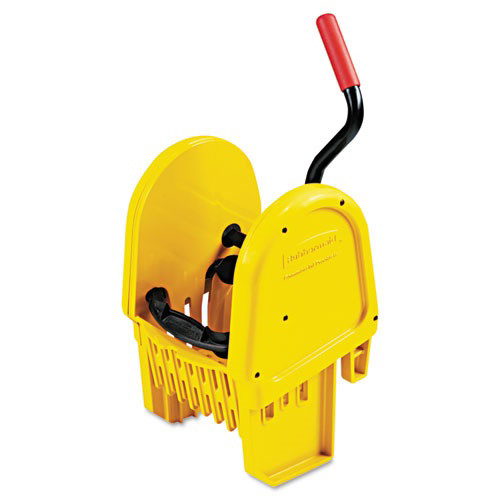 Mop Buckets | Rubbermaid 757588YEL WaveBrake Down-Press Wringer for 8-3/4 Gallon Buckets (Yellow) image number 0