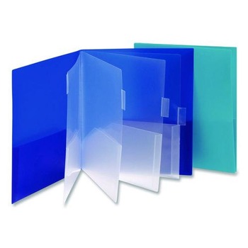 Smead 11 x 8.5 Poly Ten-Pocket Subject Folders - Assorted Cover Colors (2/Pack)