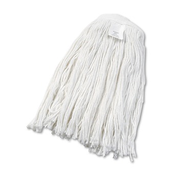 Boardwalk #24 Cut-End Rayon Wet Mop Head - White (12/Carton)