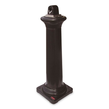 Rubbermaid Commercial GroundsKeeper Tuscan 13 in. x 13 in. x 38.38 in. Receptacle - Black