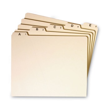 PRODUCTS | Smead 50176 Alphabetic Top Tab Indexed File Guide Set, 1/5-Cut Top Tab, A To Z, 8.5 X 11, Manila, 25/set