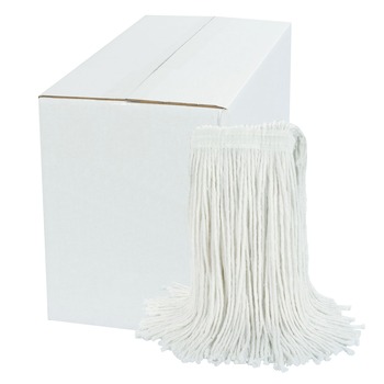 Boardwalk #24 Cut-End Rayon Wet Mop Head - White (12/Carton)