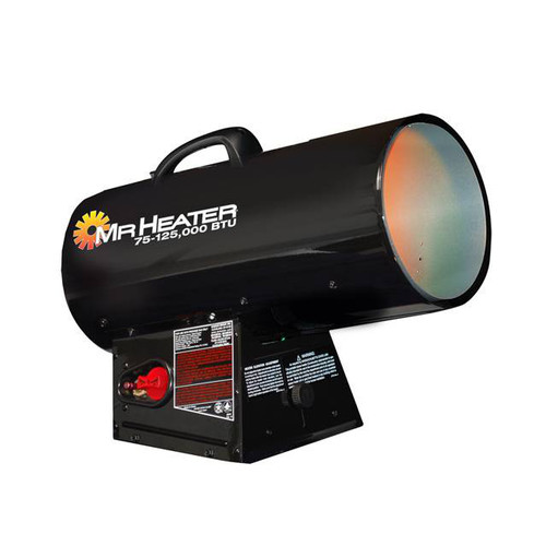 Space Heaters | Factory Reconditioned Mr. Heater MHQ125FAV 75,000 - 125,000 BTU Forced Air Propane Heater image number 0