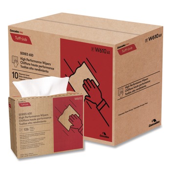 Cascades PRO 9.75 in. x 16.75 in. Tuff-Job S600 High Performance Wipers (10 Boxes/Carton)