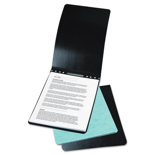 Office Jansan | ACCO A7017041 8.5 in. x 11 in. 3 in. Capacity Two-Piece Prong Fastener Top Bound Report Cover with Tyvek Reinforced Hinge - Black image number 0