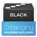 File Folders | Pendaflex 23013 6 in. Long Desktop File with Hanging Folders - Letter Size/Black image number 2