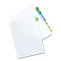 Office Jansan | Avery 11201 11 in. x 8.5 in. 8-Tab Insertable Style Edge Tab Plastic Dividers - Translucent (1-Set) image number 2