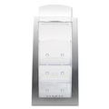 Office Jansan | Deflecto 693645 6.75 in. x 6.94 in. x 13.31 in. 3-Tier Literature Holder - Leaflet Size, Silver image number 1