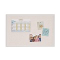 Office & Office Supplies | U Brands 2074U00-01 30 in. x 20 in. Linen Bulletin Board with Decor Frame - Tan Surface, White Wood Frame image number 1