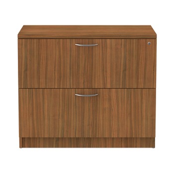 Alera ALEVA513622WA Valencia Series 34 in. x 22-3/4 in. x 29-1/2 in. Two-Drawer Lateral File - Modern Walnut