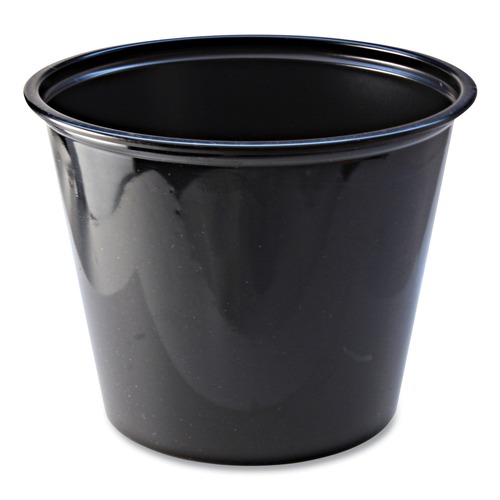 Food Trays, Containers, and Lids | Fabri-Kal 000000000009505146 5.5 oz. Plastic Portion Cups - Black (2500/Carton) image number 0