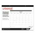 Calendars & Planners | Universal 71002 22 in. x 17 in. 12-Month (Jan-Dec 2026) Desk Pad Calendar - White Sheets/Black Binding/Clear Corners image number 1