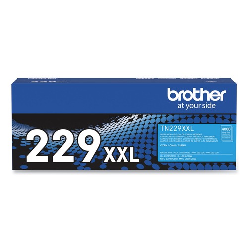 Ink & Toner | Brother TN229XXLC 4,000 Page-Yield Super High-Yield Toner - Cyan image number 0