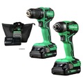 Combo Kits | Metabo HPT KC18DDXSM 18V MultiVolt Brushless Lithium-Ion Cordless Sub-Compact Drill and Impact Driver Combo Kit with 2 Batteries (2 Ah) image number 0