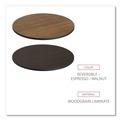  | Alera ALETTRD36EW 35.5 in. Diameter Round Reversible Laminate Table Top - Espresso/Walnut image number 5
