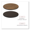Office Jansan | Alera ALETTRD36EW 35.5 in. Diameter Round Reversible Laminate Table Top - Espresso/Walnut image number 5