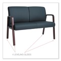  | Alera ALERL2219M Reception Lounge WL Series 44.88 in. x 26.13 in. x 33 in. Loveseat - Black image number 8