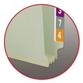 File Folders | Smead 37725 3 in. Expansion End Tab Pressboard Classification Folders with 2 SafeSHIELD Coated Fasteners - Legal Size/Gray-Green (25/Box) image number 2