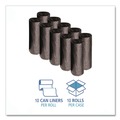 Trash Bags | Boardwalk X7658SKKR01 38 in. x 58 in. 60 gal. 1.2 mil Recycled Low-Density Polyethylene Can Liners - Black (100/Carton) image number 4
