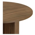  | Alera ALEVA7142WA 42 in. x 29.5 in. Valencia Round Conference Table with Legs - Modern Walnut image number 3