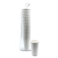 Cups and Lids | Boardwalk BWKDW16HCUP 16 oz. Double-Walled Paper Hot Cups - White (500/Carton) image number 0