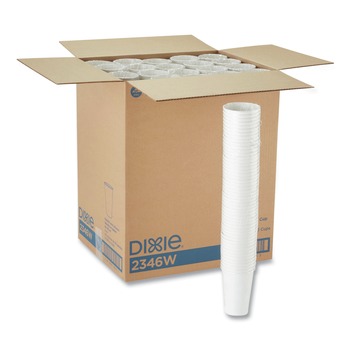 Dixie 16 oz. Paper Hot Cups - White (50/Sleeve, 20 Sleeves/Carton)