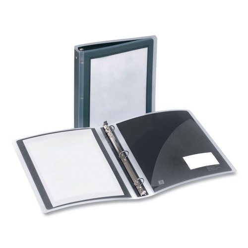 Office Jansan | Avery 17637 3 Round Rings 1.5 in. Capacity 11 in. x 8.5 in. Flexi-View Binder - Black image number 0