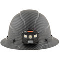 Hard Hats | Klein Tools 60346 Premium KARBN Pattern Class E, Non-Vented, Full Brim Hard Hat with Rechargeable Lamp image number 3